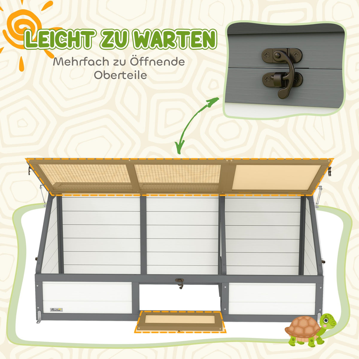 Outdoor Tortoise Enclosure, Bottomless, Easy Access