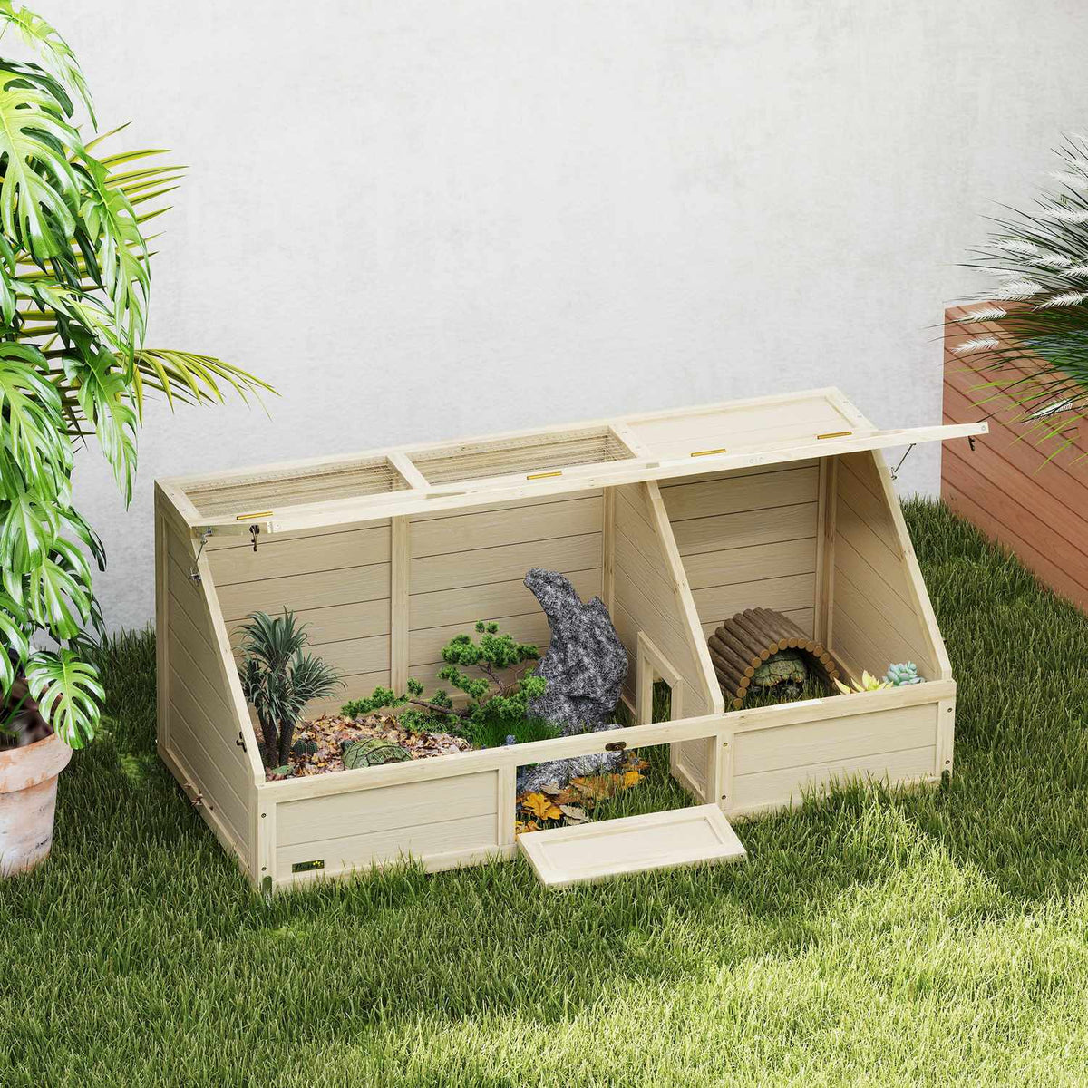 Outdoor Tortoise Enclosure, Open-Base Design