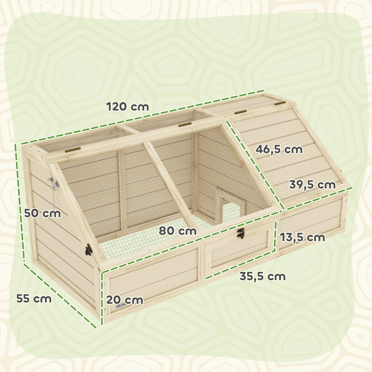 Outdoor Tortoise Enclosure, Open-Base Design