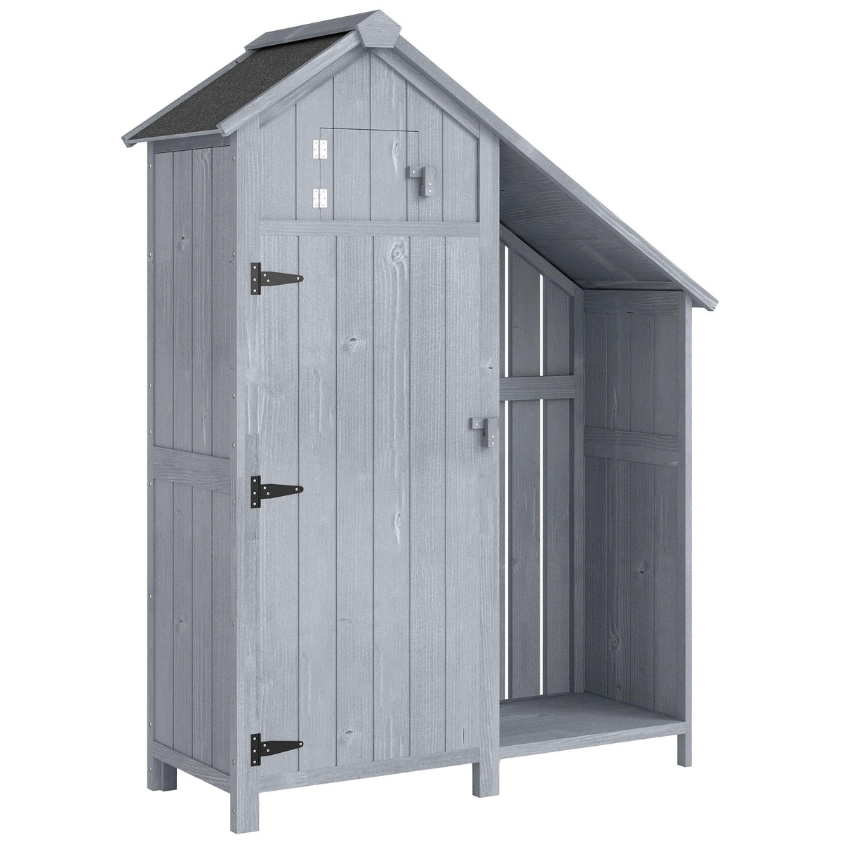 Outdoor Wooden Garden Cabinet, Weatherproof, 129x51.5x180 cm