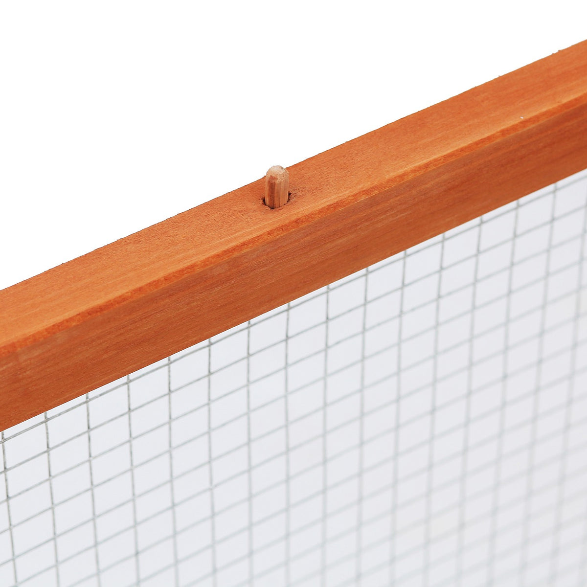 Outdoor enclosure rabbit hutch small animal fir wood natural 181x100x48cm