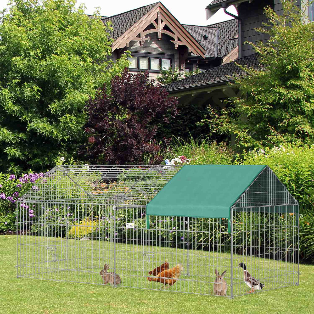 Outdoor enclosure, small animal enclosure, guinea pig enclosure, playpen with cover, outdoor enclosure, small animal enclosure for small animals, steel