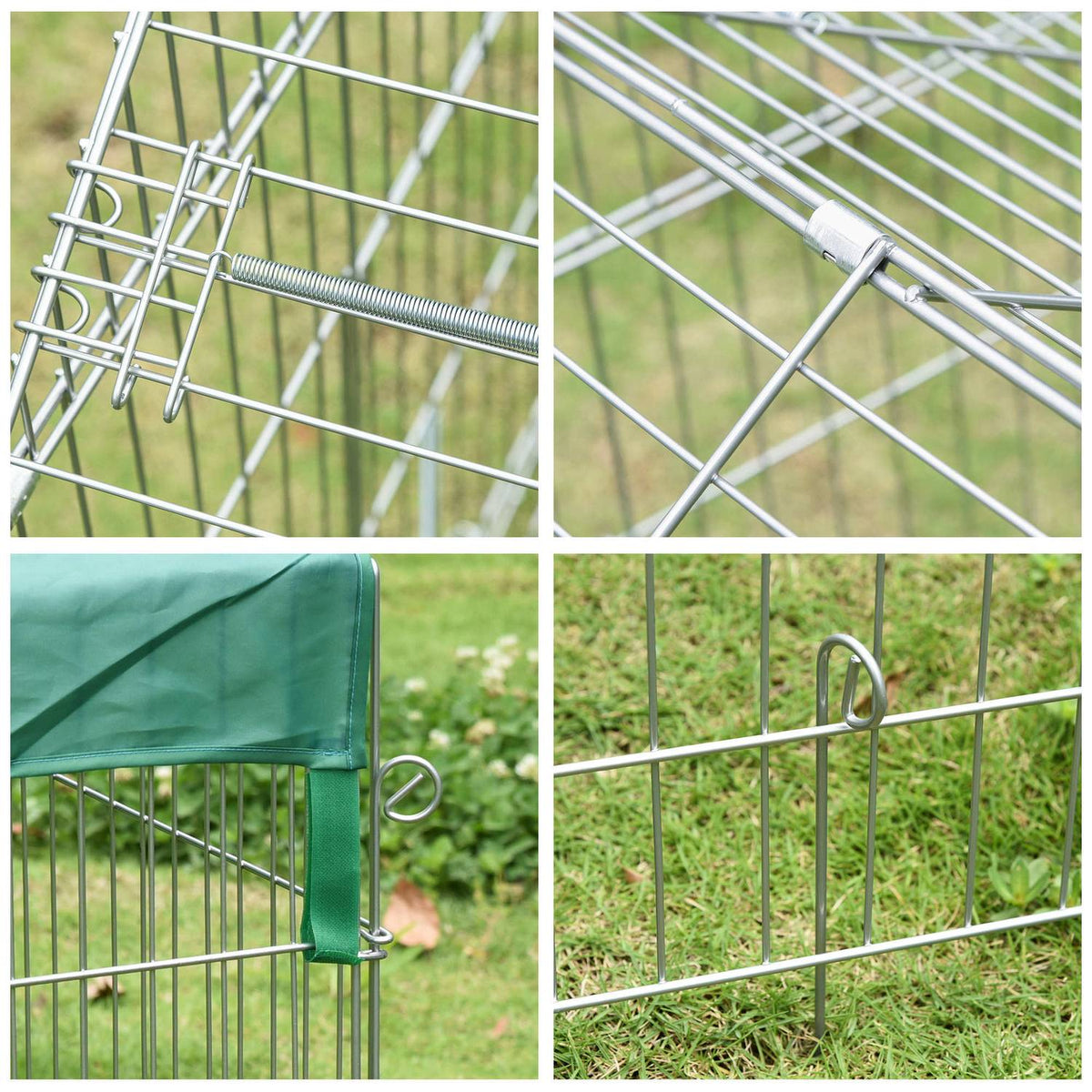 Outdoor enclosure, small animal enclosure, guinea pig enclosure, playpen with cover, outdoor enclosure, small animal enclosure for small animals, steel