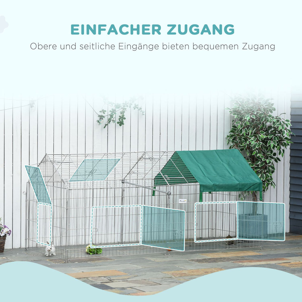 Outdoor enclosure, small animal enclosure, guinea pig enclosure, playpen with cover, outdoor enclosure, small animal enclosure for small animals, steel