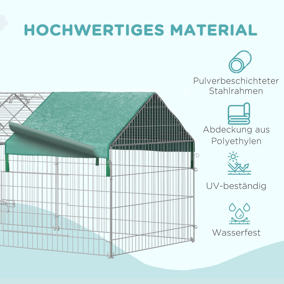 Outdoor enclosure, small animal enclosure, guinea pig enclosure, playpen with cover, outdoor enclosure, small animal enclosure for small animals, steel