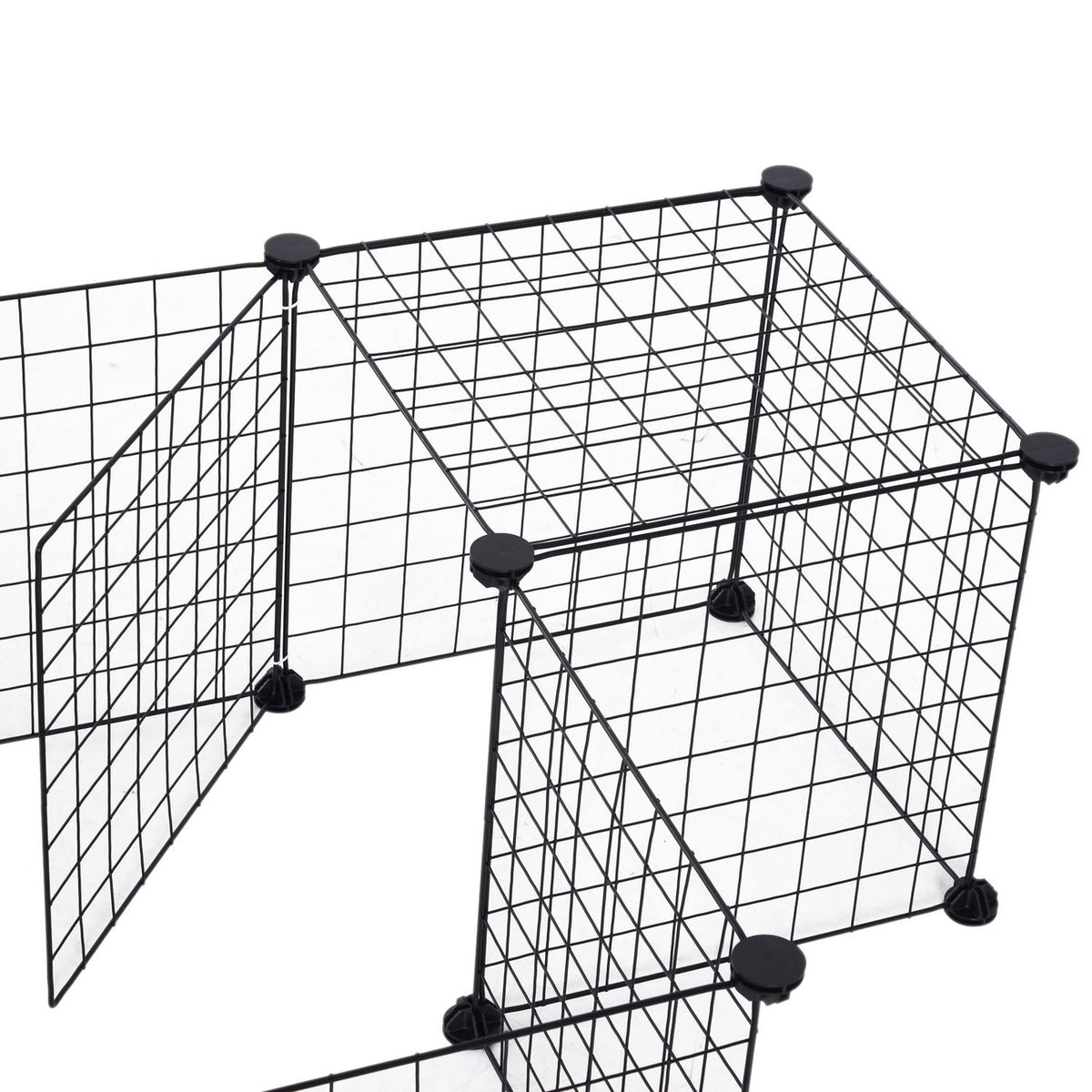 Outdoor enclosure small animal metal mesh outdoor enclosure flexible black 106x73x36cm
