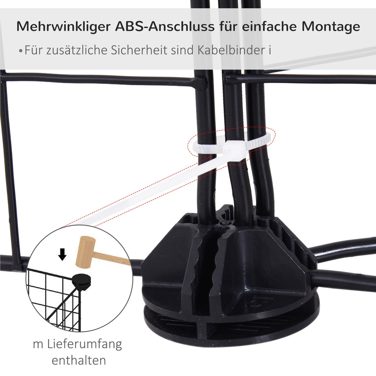 Outdoor enclosure small animal metal mesh outdoor enclosure flexible black 106x73x36cm