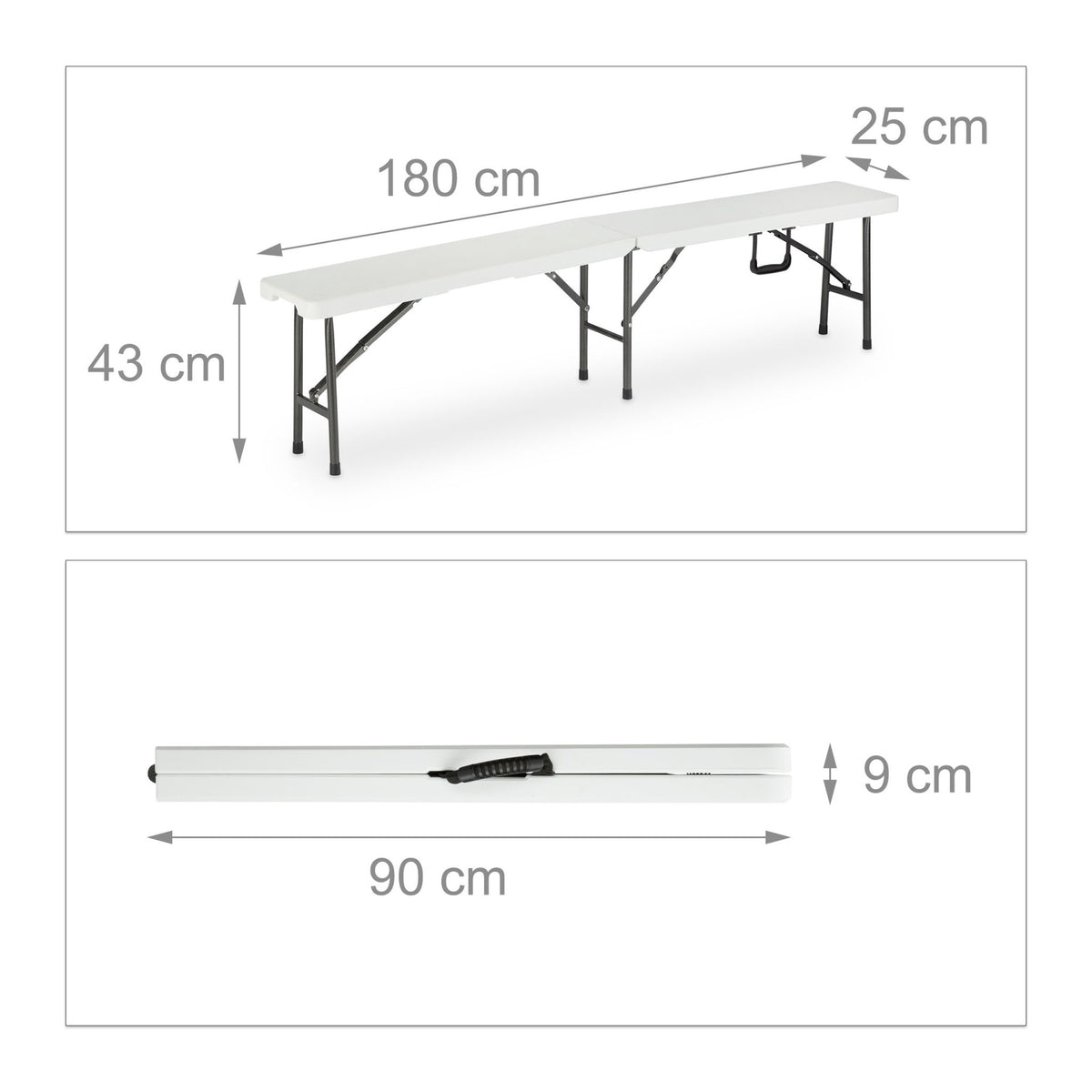 Outdoor furniture foldable white