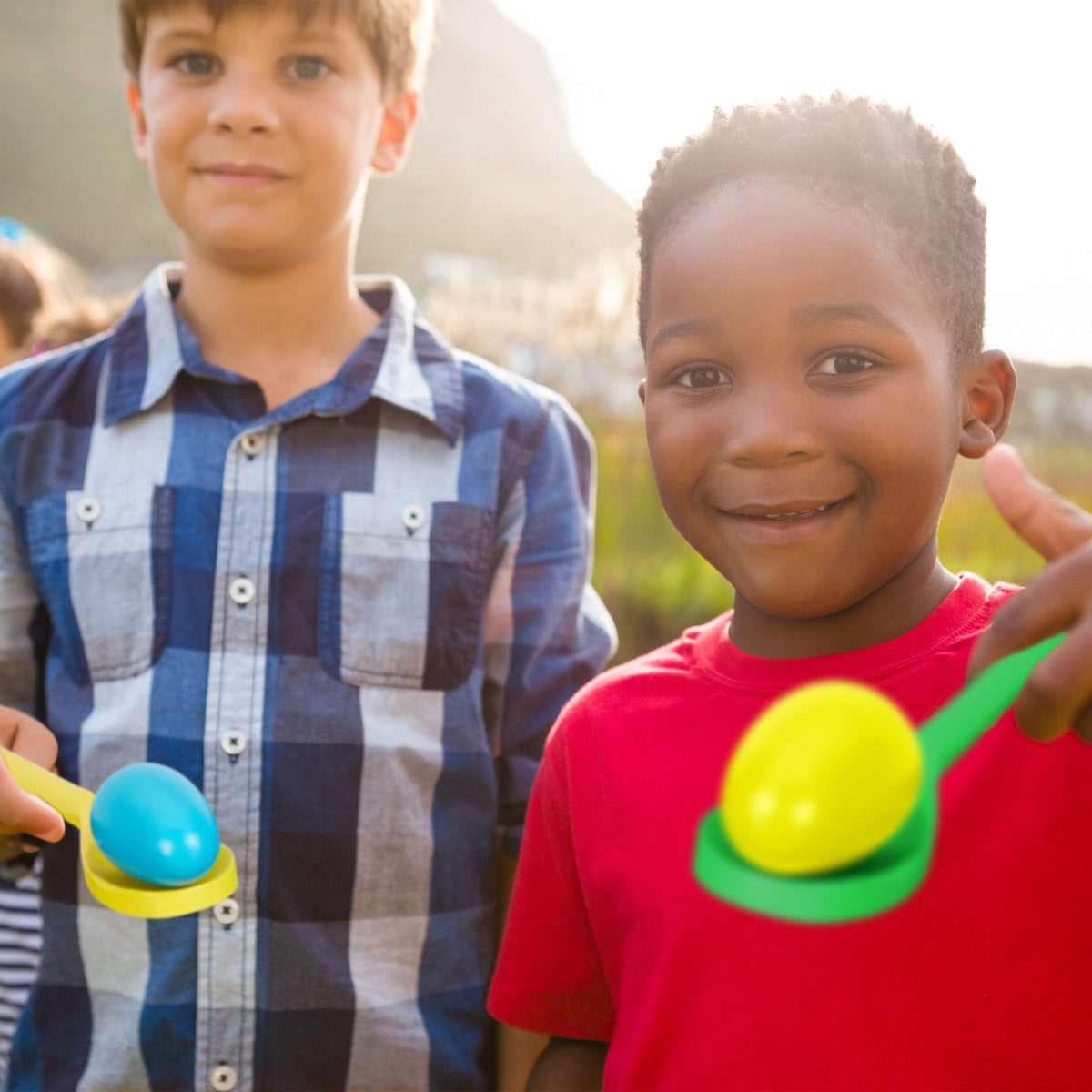 Outdoor games for children in a set