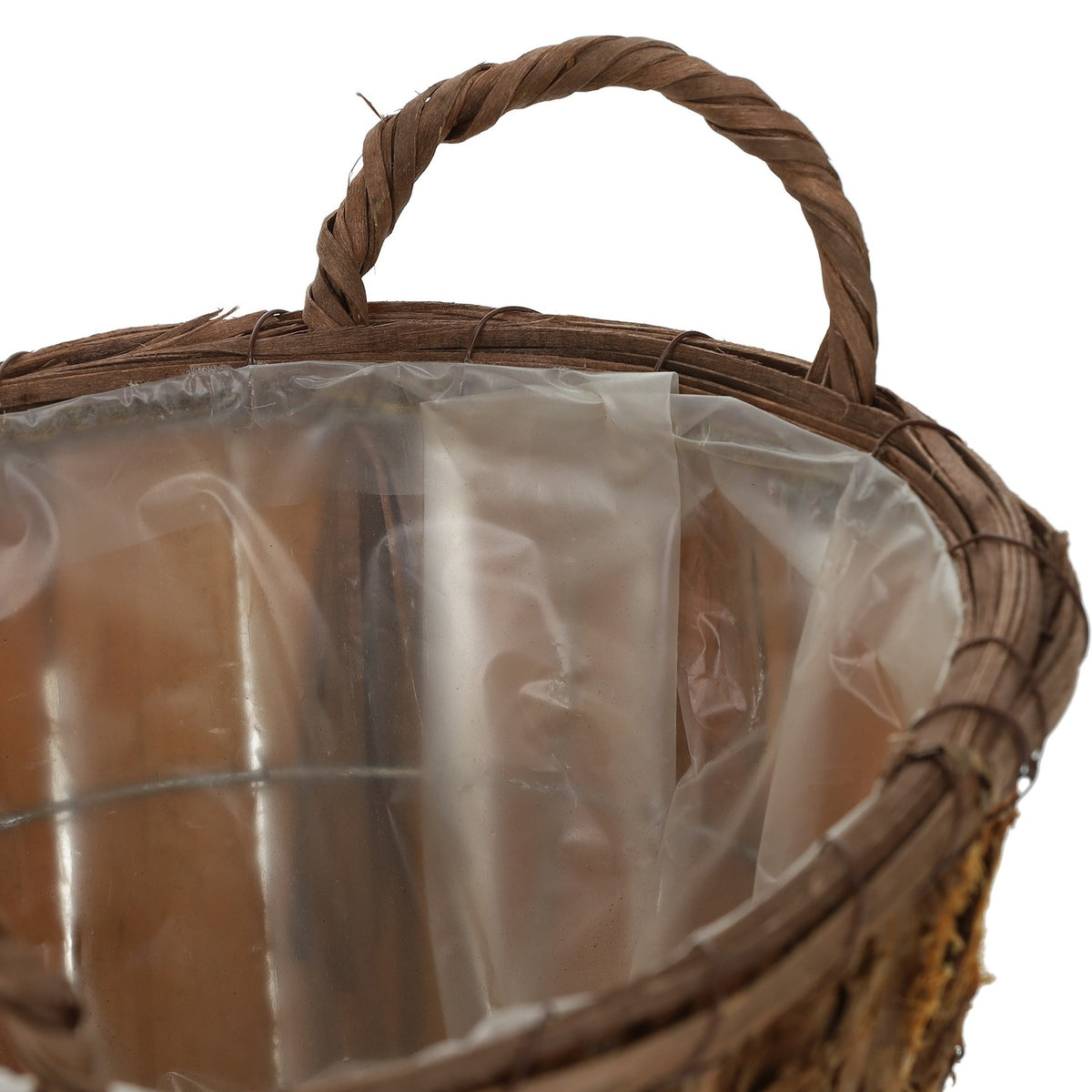 Oval wooden flower pot - set of 3