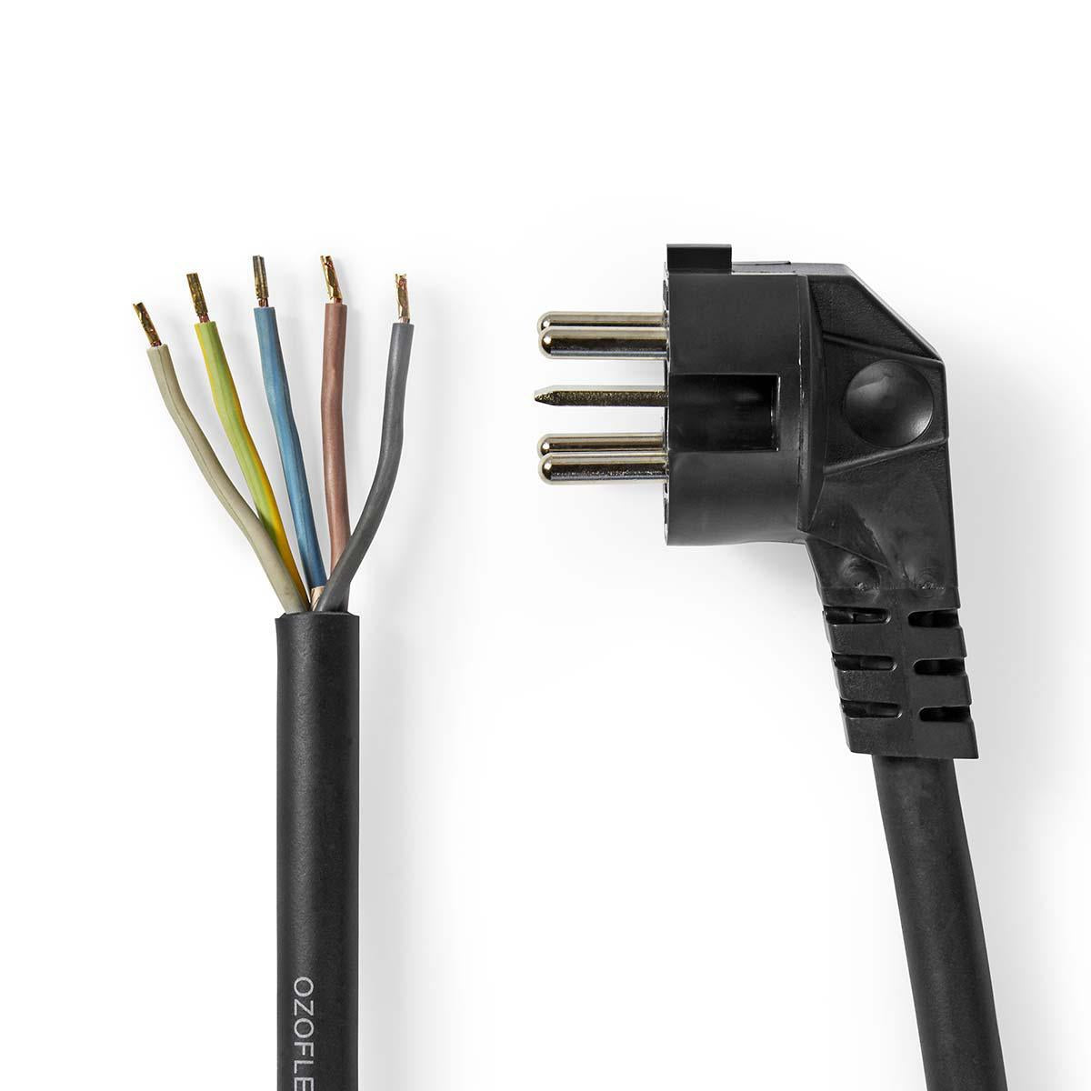 Oven power cord | Perilex | Open | 1.50 m | Black