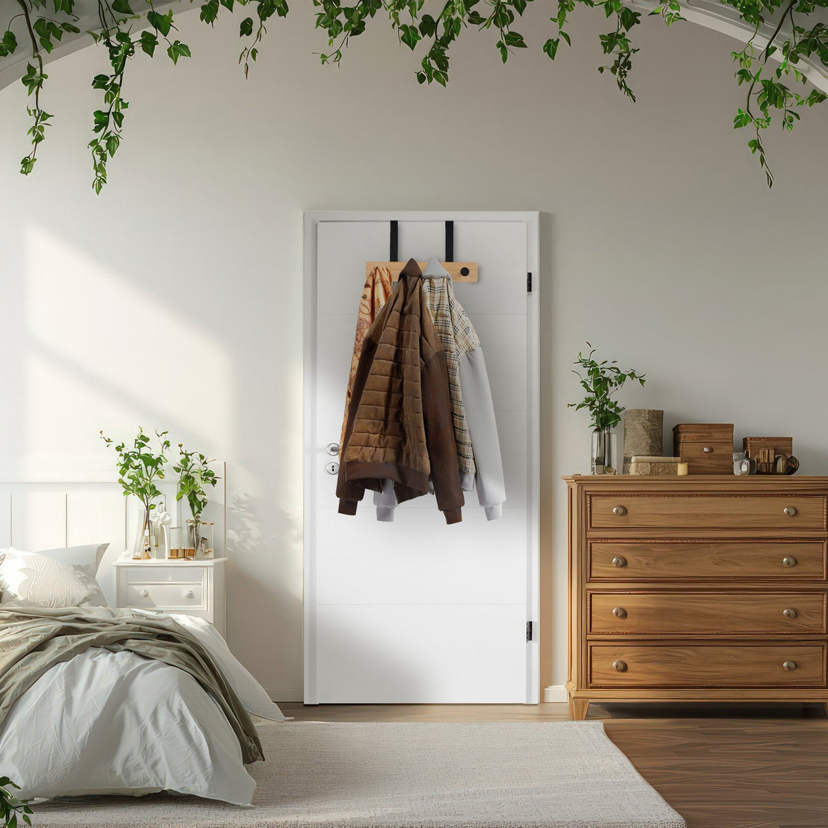 Over Door Coat Rack with 4 Hooks