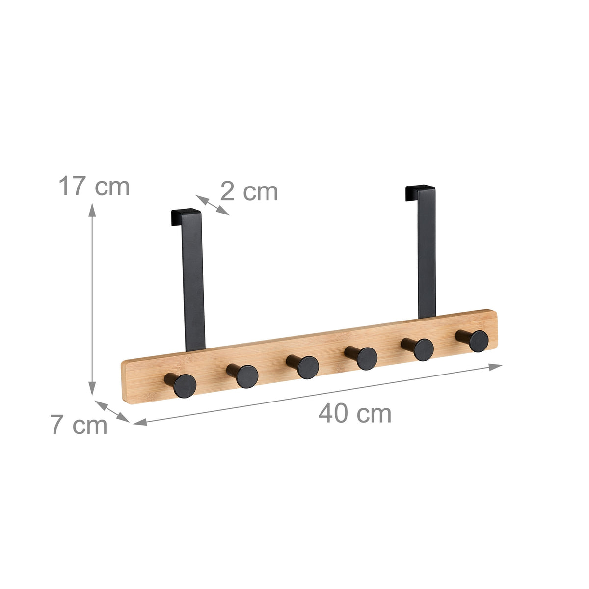 Over Door Coat Rack with 6 Hooks