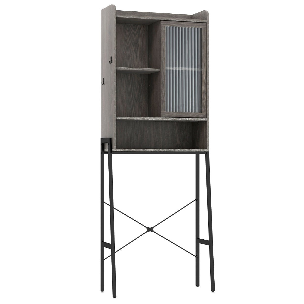 Over Toilet Storage Cabinet – Sliding Acrylic Door, Adjustable Shelves