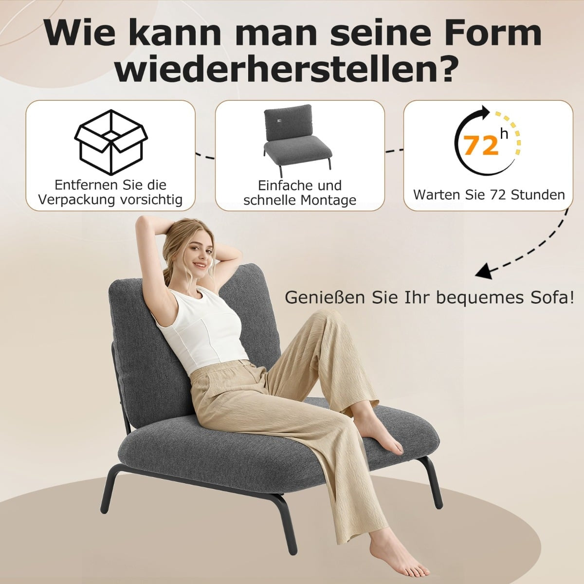 Oversized Accent Chair, Extra Wide Seat, 250kg Capacity