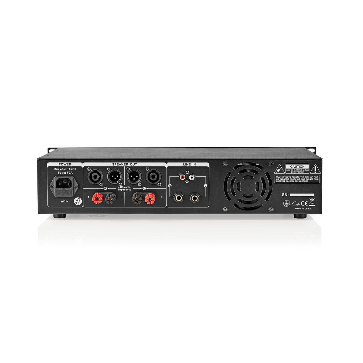 PA Amplifier | RMS output: 2x 40 W @ 8 Ohm / 2x 60 W @ 4 Ohm | 2 Channels | 19" rack mountable | Metal | Black