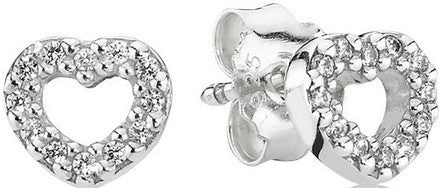 PANDORA JEWELS Mod. CUBIC ZIRCONIA SILVER STUD EARRINGS