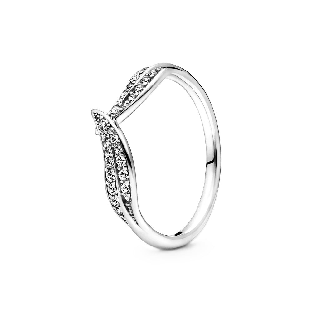 PANDORA JEWELS Mod. LEAF PAVE - RING - Size 50