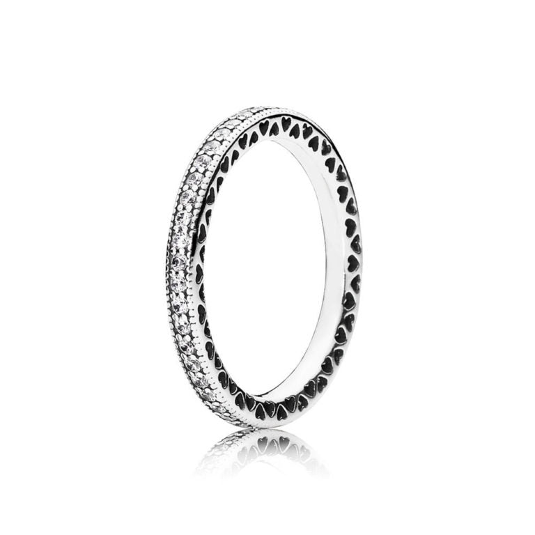 PANDORA JEWELS Mod. SPARKLE & HEARTS - RING - Size 50