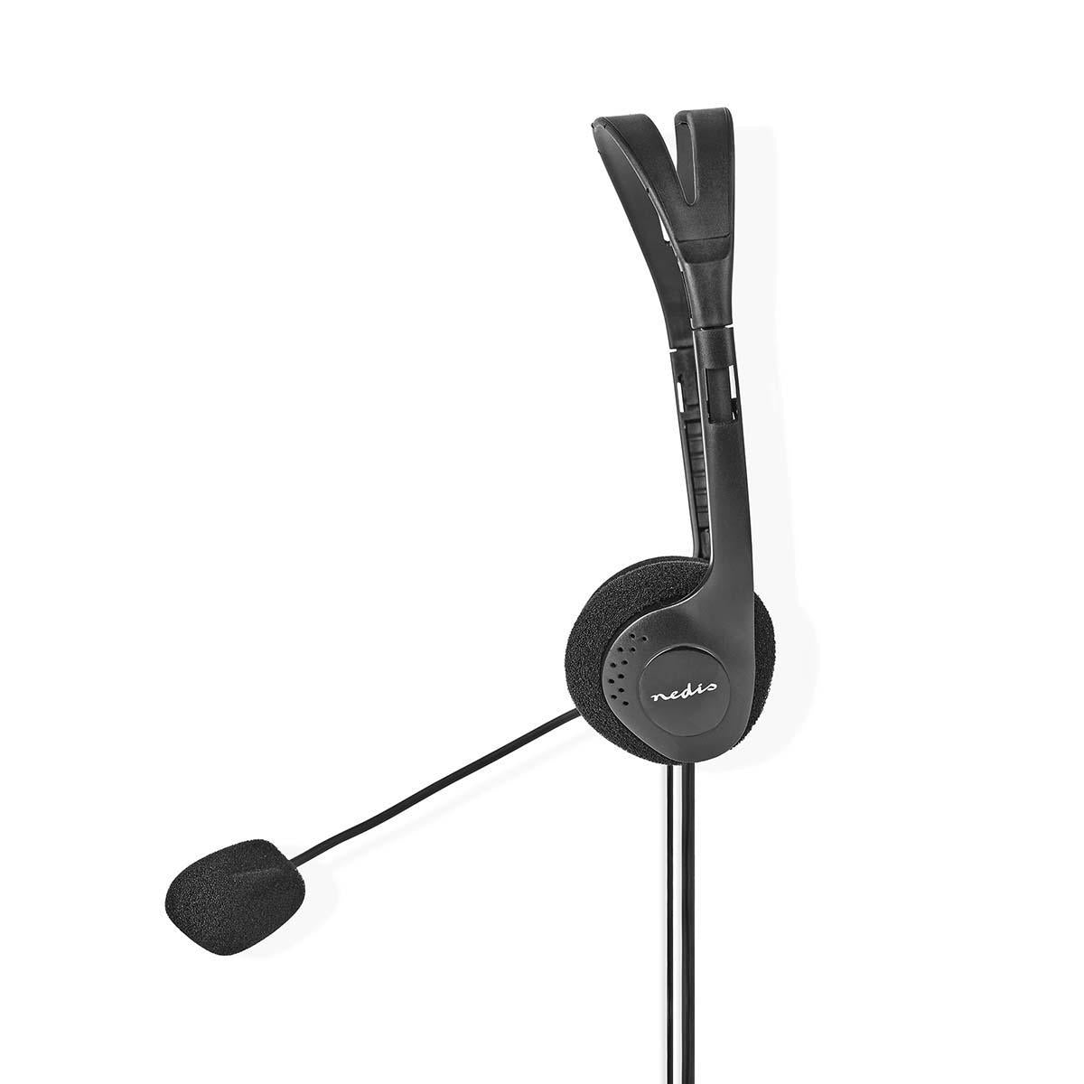 PC headset | On-Ear | Stereo | 2x 3.5mm | Foldable Microphone | Black