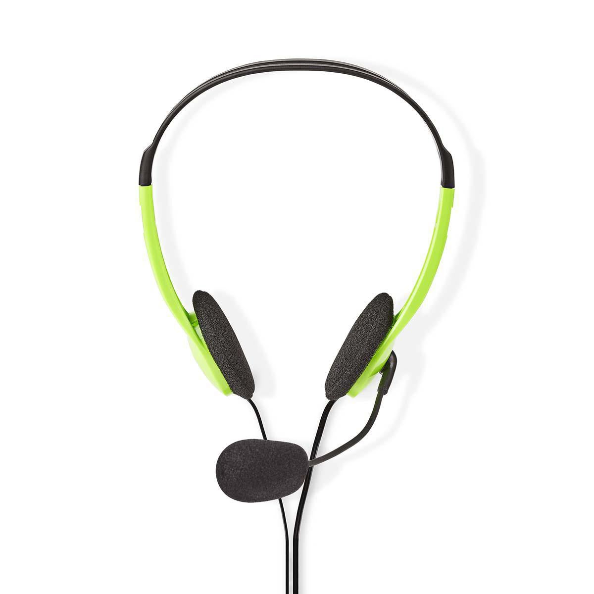 PC headset | On-Ear | Stereo | 2x 3.5mm | Foldable Microphone | Green