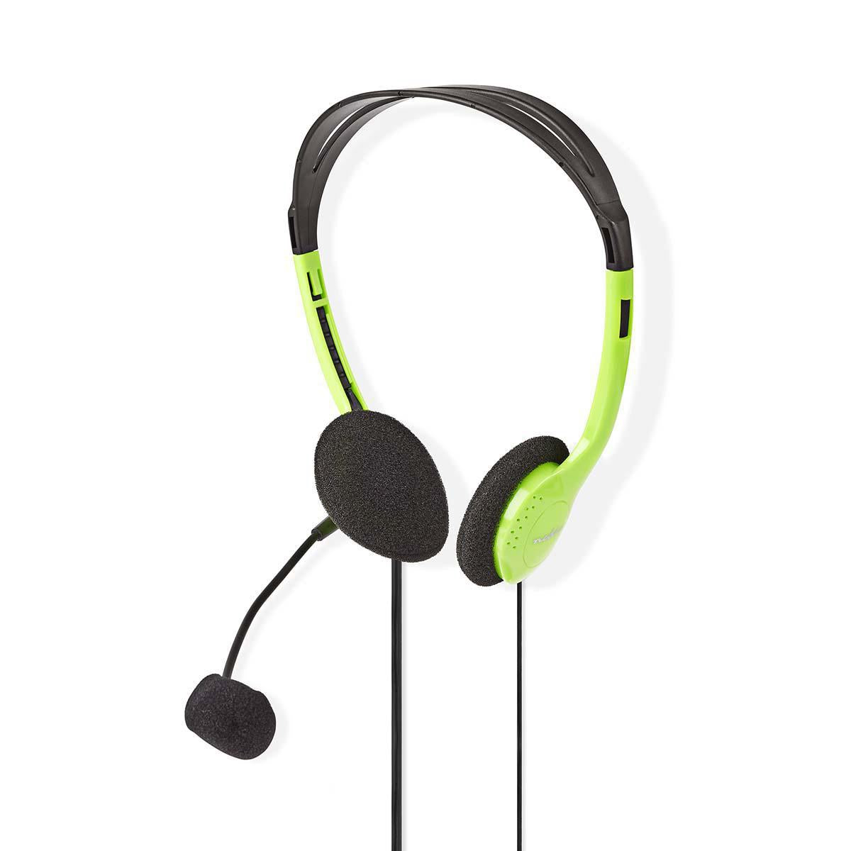 PC headset | On-Ear | Stereo | 2x 3.5mm | Foldable Microphone | Green