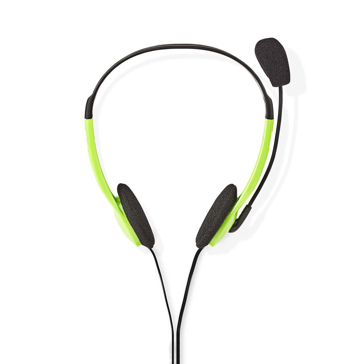 PC headset | On-Ear | Stereo | 2x 3.5mm | Foldable Microphone | Green