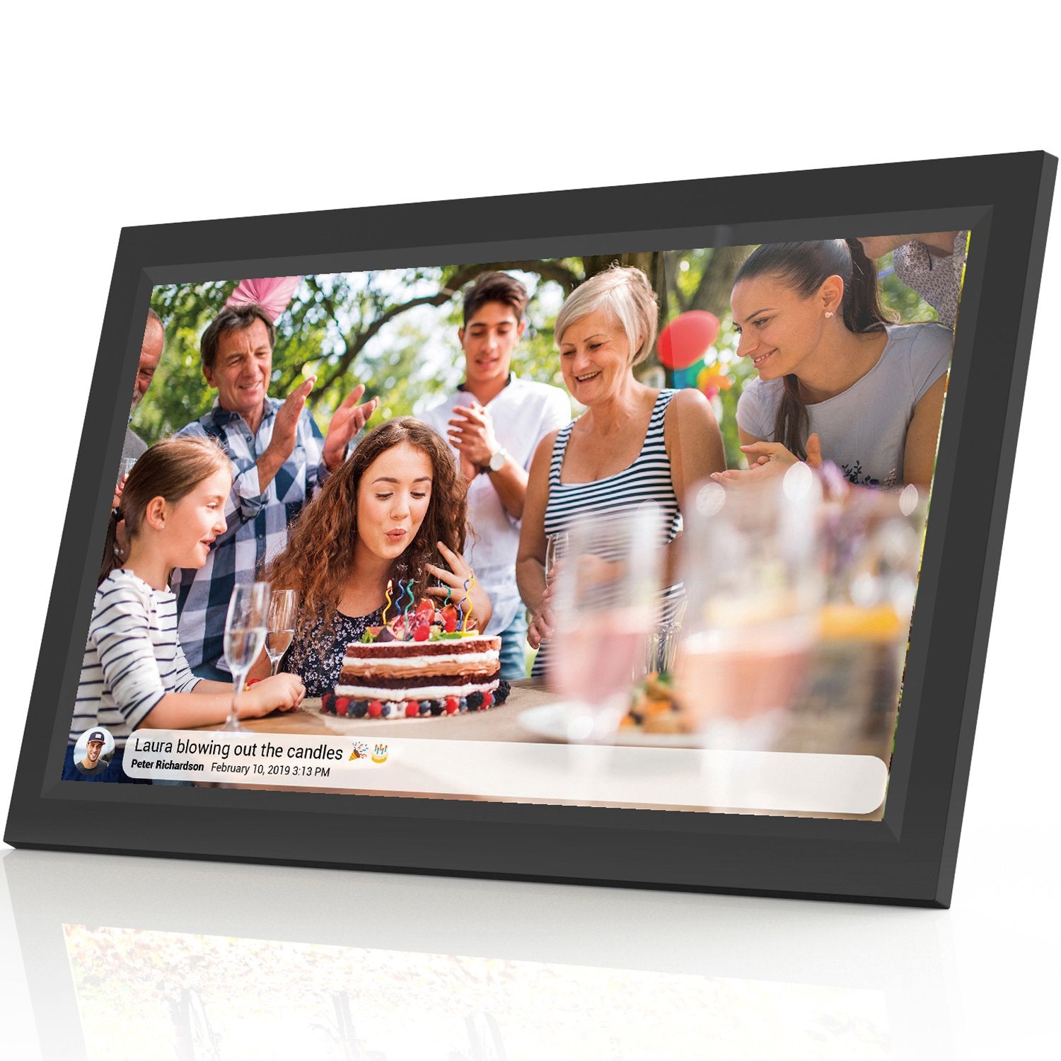 PFF-1503B 15.6” FULL HD digital Wi-Fi photoframe with FRAMEO photo software Black