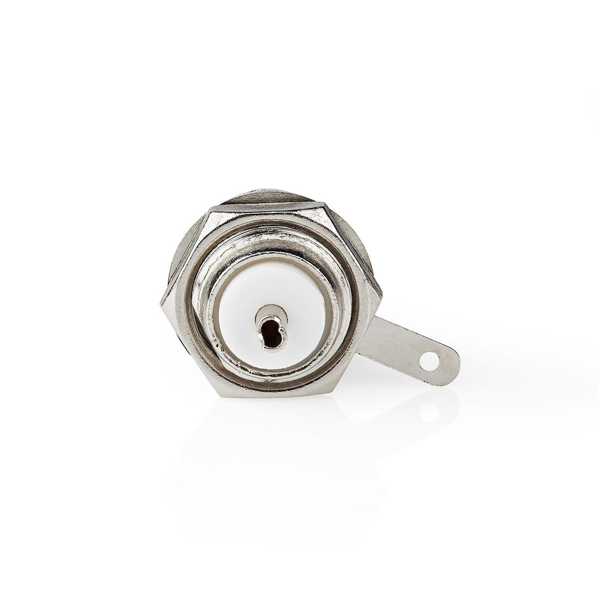 PL259 Contact | Straight | Female | Nickel Plated | 75 Ohm | Chassis | Cable input diameter: 5.0 mm | Metal | Silver | 25 pcs. | Plastic bag