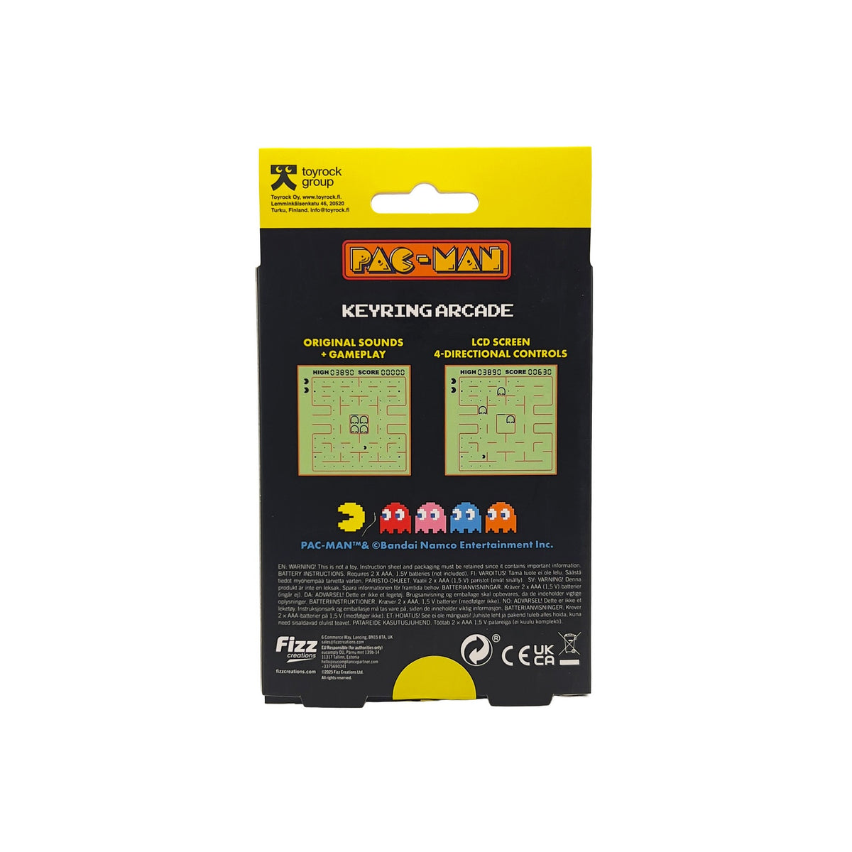 Pac-Man Arcade Keyring with Authentic Sounds