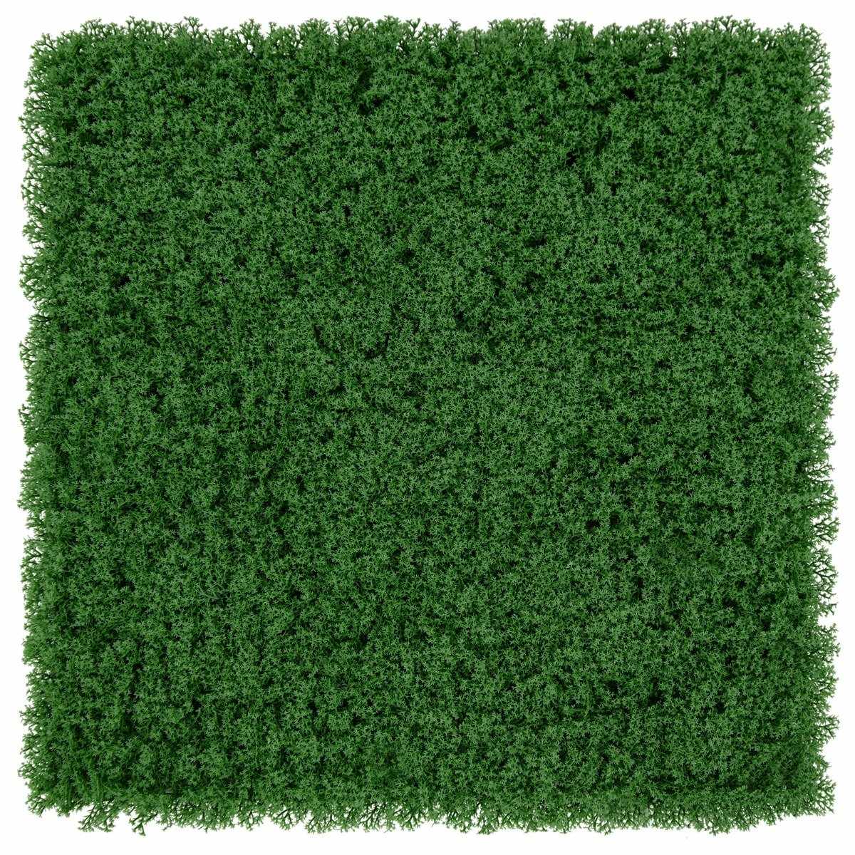 Pack of 12 plant walls 50.5 x 50.5 cm artificial moss wall connectable dark green
