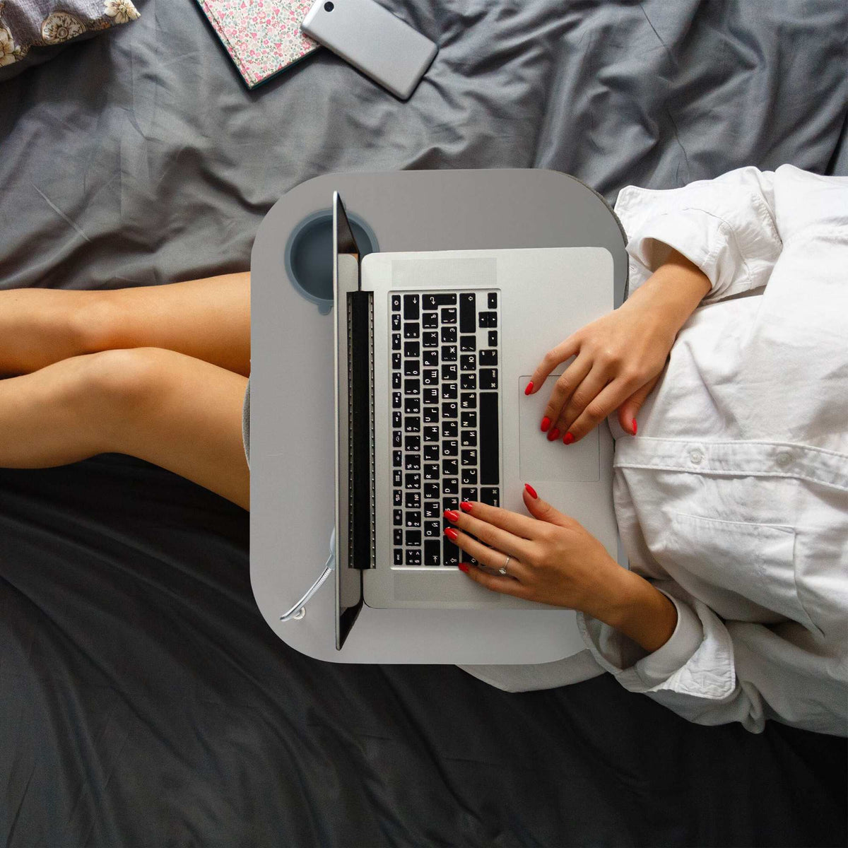 Pads for laptops in light gray