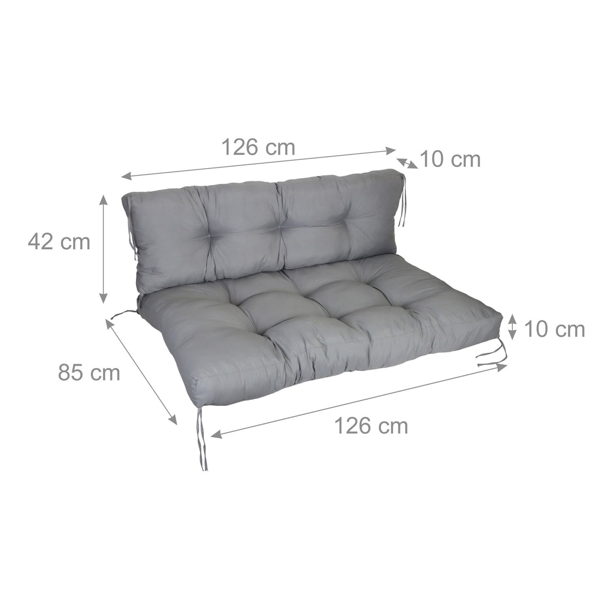 Pallet Cushion Set – Seat & Back, Outdoor Use