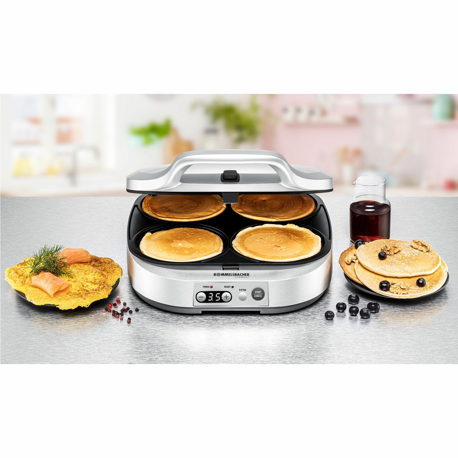 Pancake iron PC 1800 4 baking trays 1800W 3.5kg