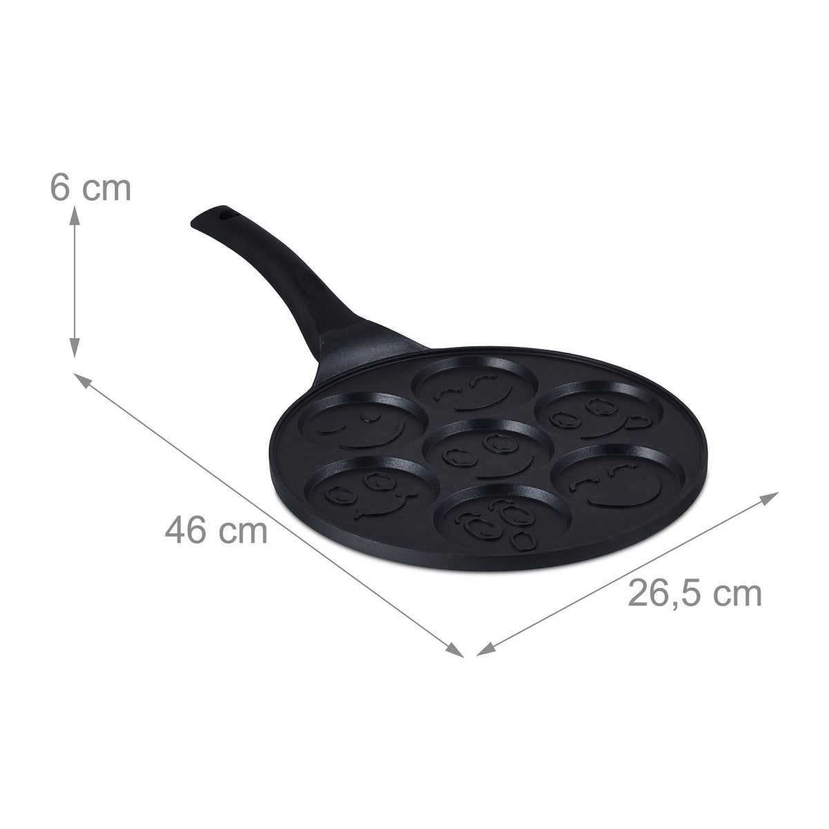 Pancake pan with faces