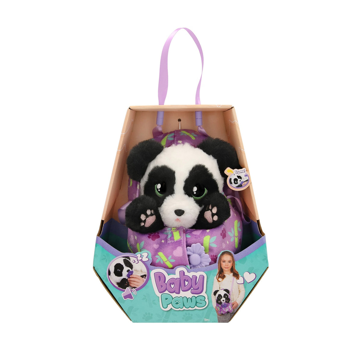 Panda Plush Toy with Blanket, Sound Functions, 24 cm