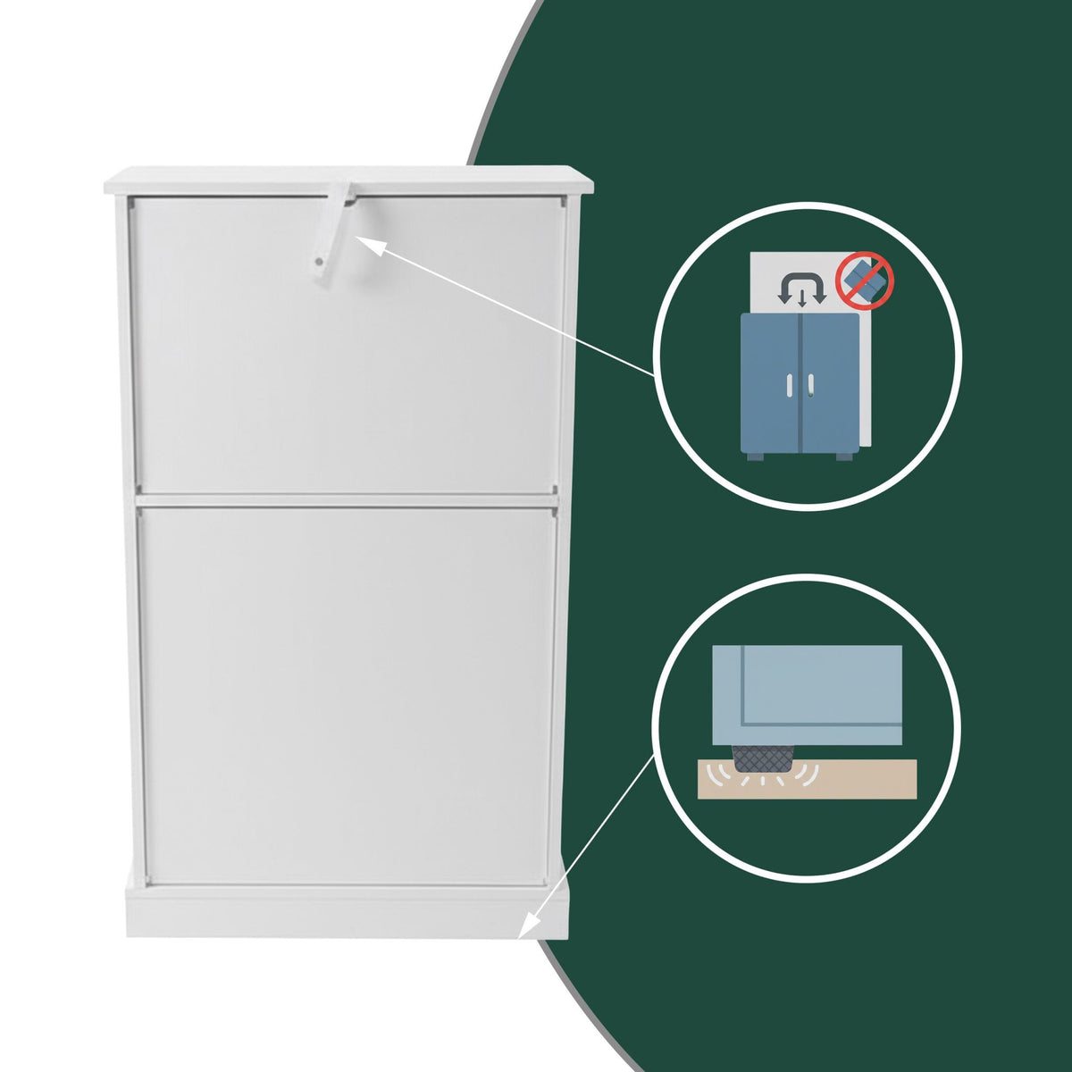 Pantry Cupboard with Adjustable Shelves and Door Rack