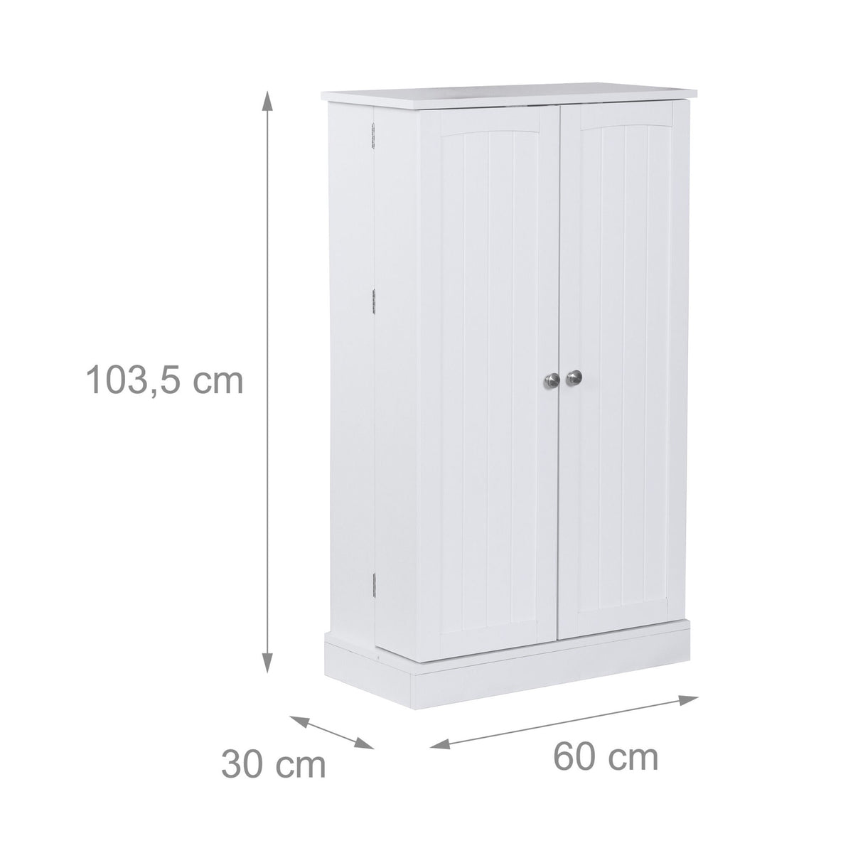 Pantry Cupboard with Adjustable Shelves and Door Rack