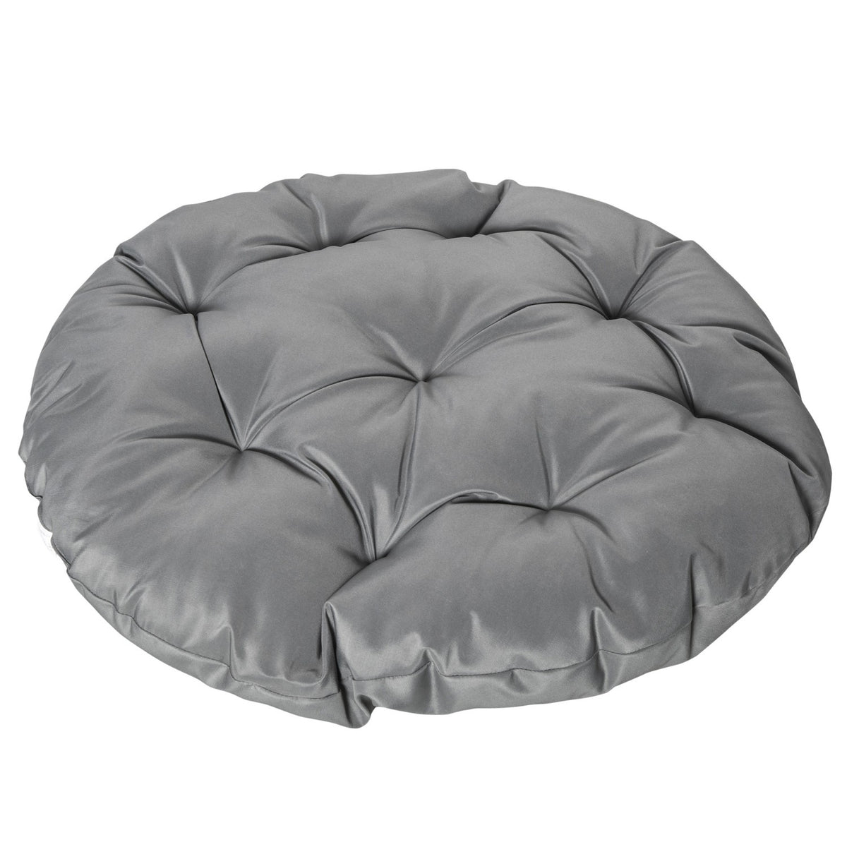 Papasan chair wicker chair with upholstery 360 degree rattan gray W87 x D97 x H86 cm