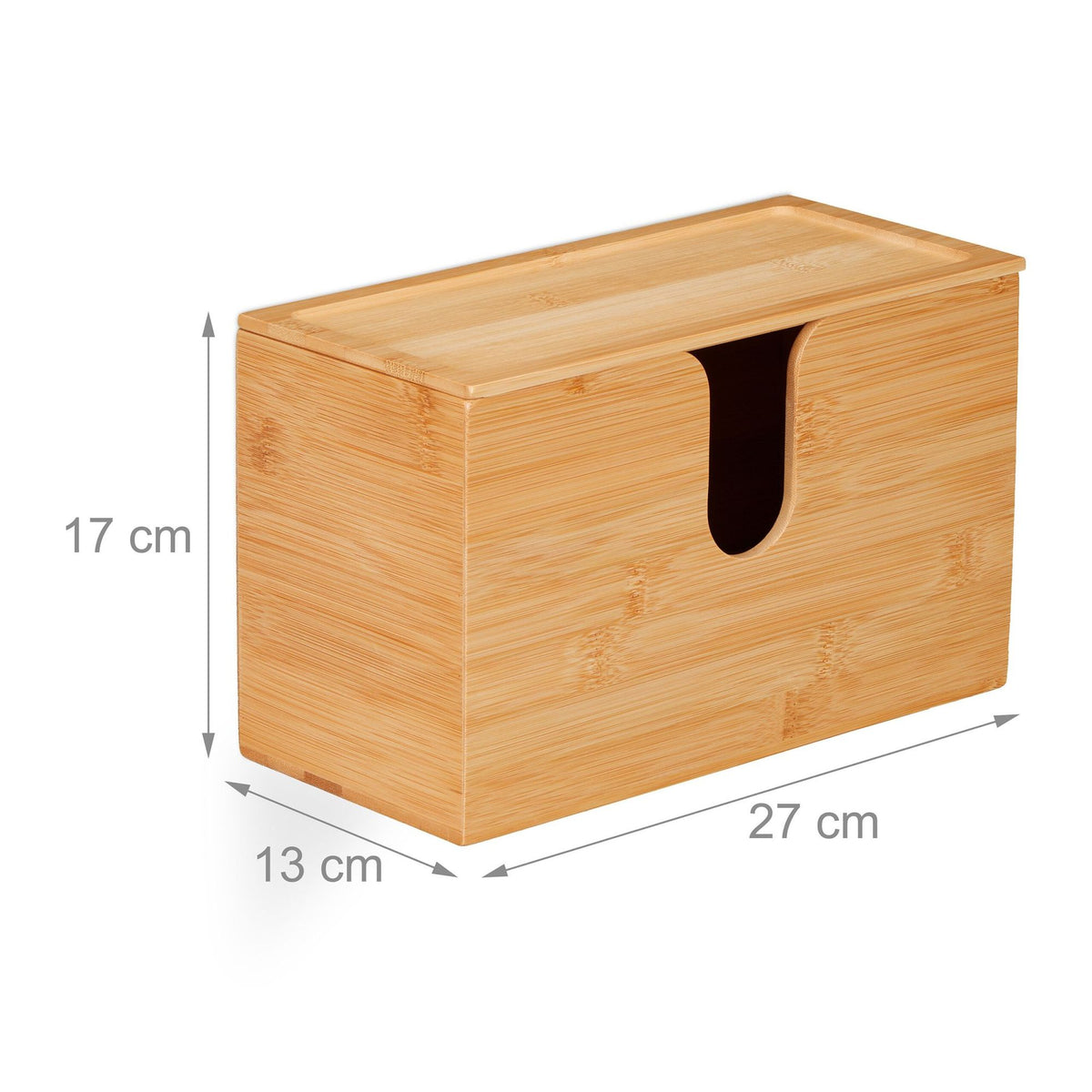 Paper Towel Dispenser Bamboo With Lid