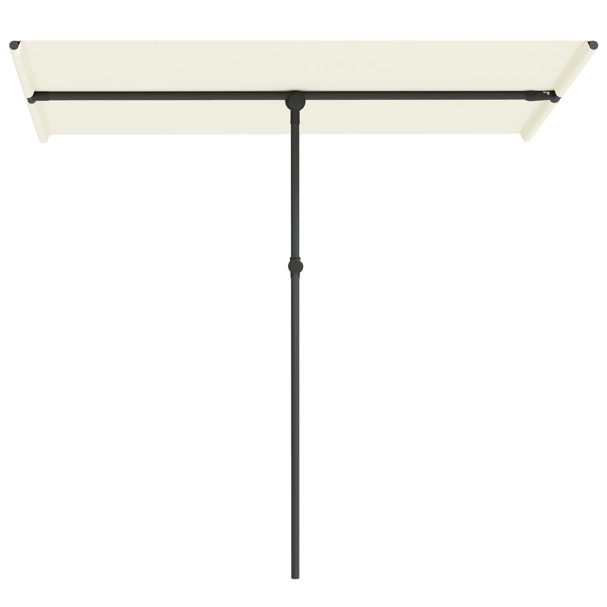 Parasol 180 Degree Rotatable Height Adjustable Garden Umbrella with Aluminum Pole Market Umbrella Sun Protection Umbrella Cantilever Parasol Balcony Umbrella Parasol for Balcony 150 x 205 cm Beige