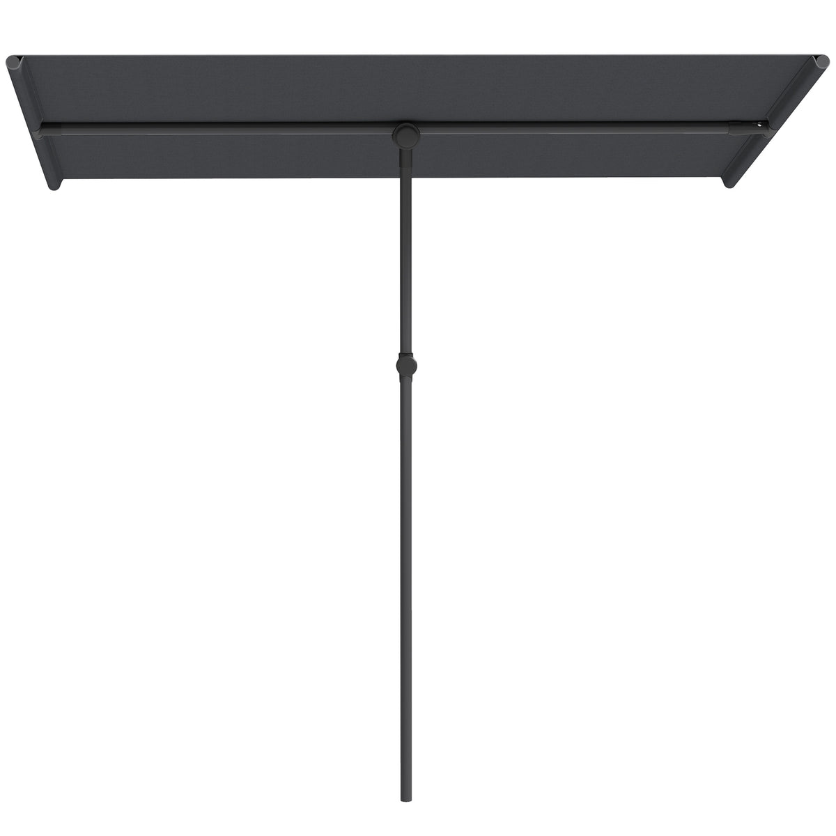 Parasol 180 Degree Rotatable Height Adjustable Garden Umbrella with Aluminum Pole Market Umbrella Sun Protection Umbrella Cantilever Parasol Balcony Umbrella Parasol for Balcony 150 x 205 cm Dark Gray