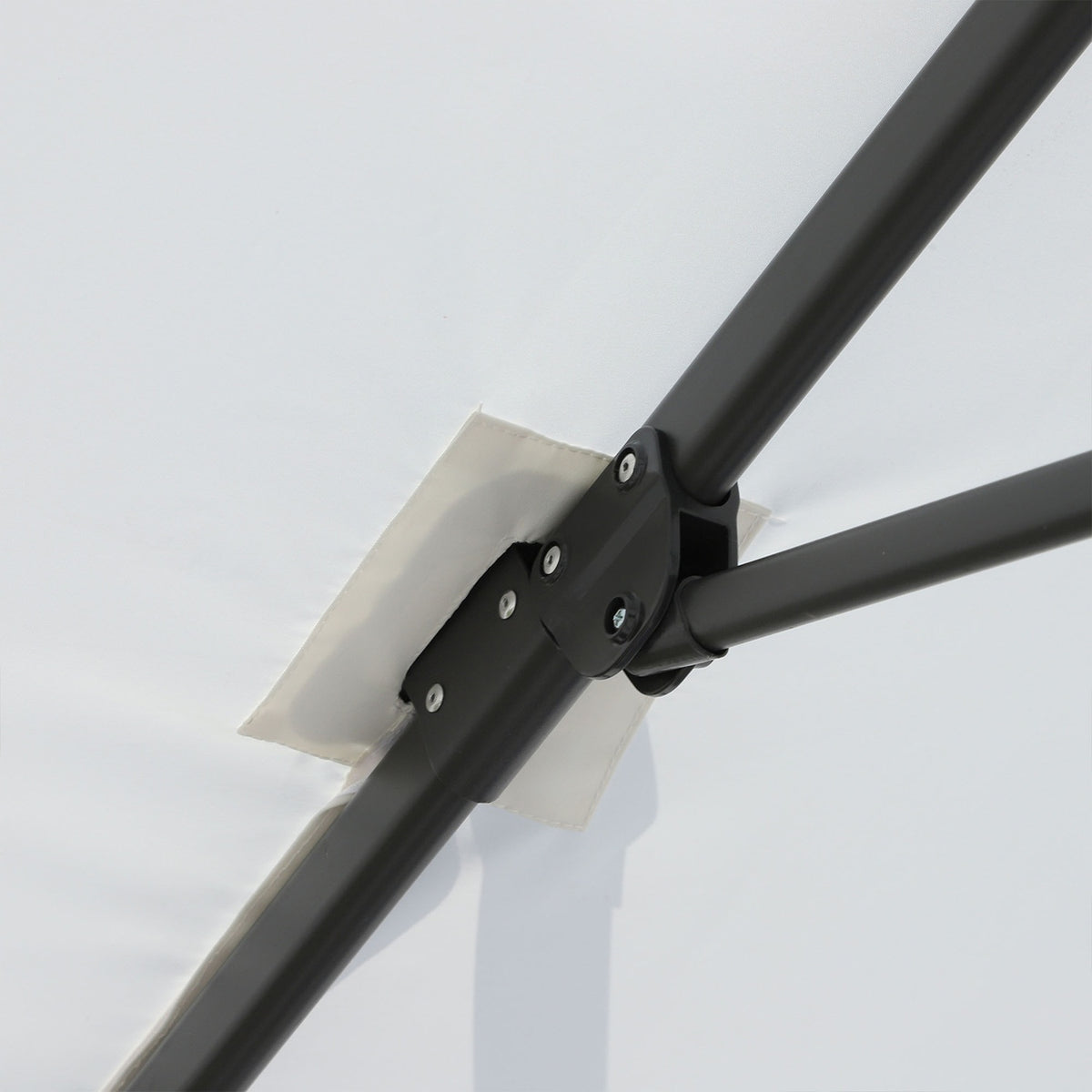 Parasol 245X245Cm Crank Umbrella Cantilever Umbrella With Adjustable Tilt Angle, Aluminum, Cream