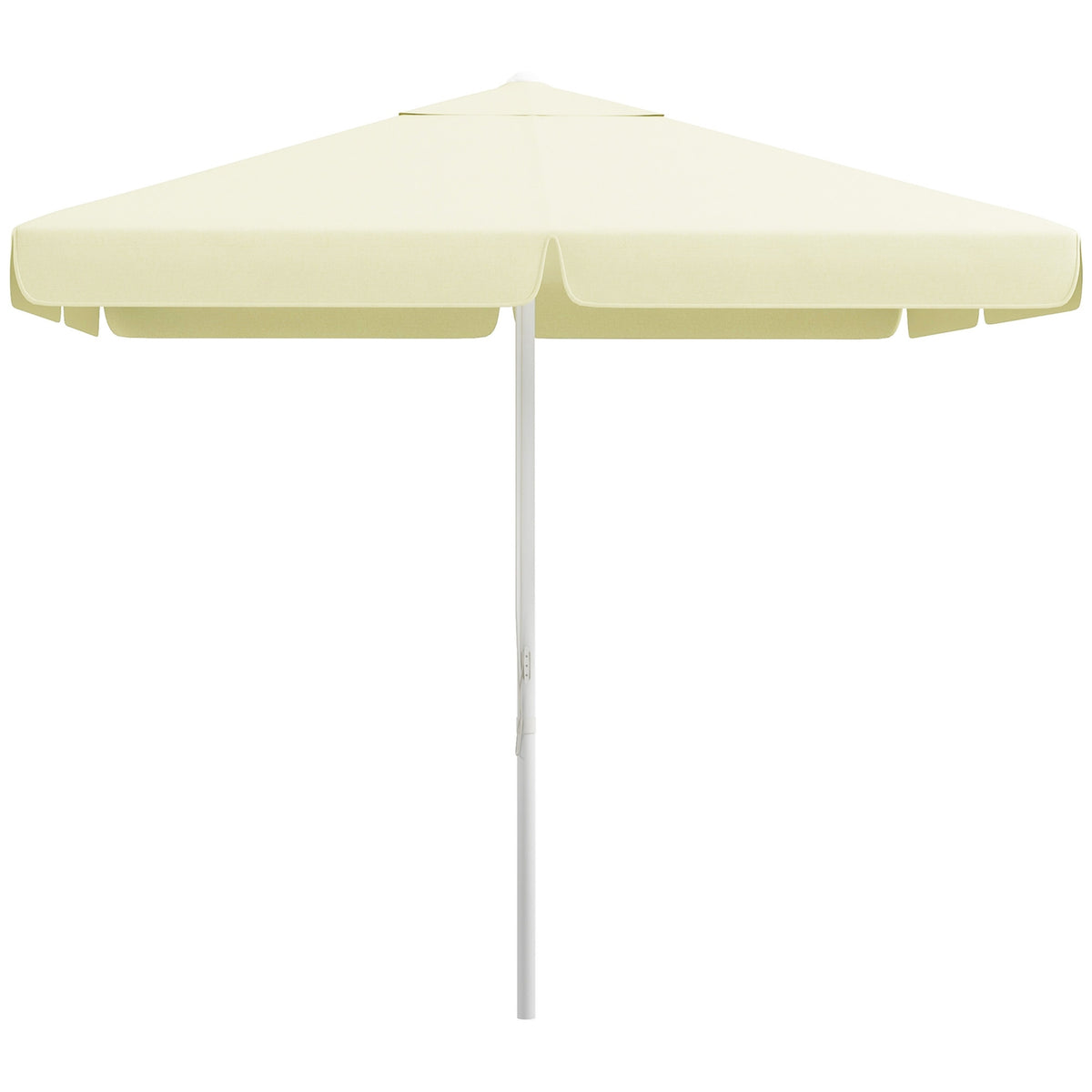 Parasol 2.5X2.5M Height-Adjustable Balcony Umbrella, Patio Umbrella, Beach Umbrella With Aluminum Frame, Beige