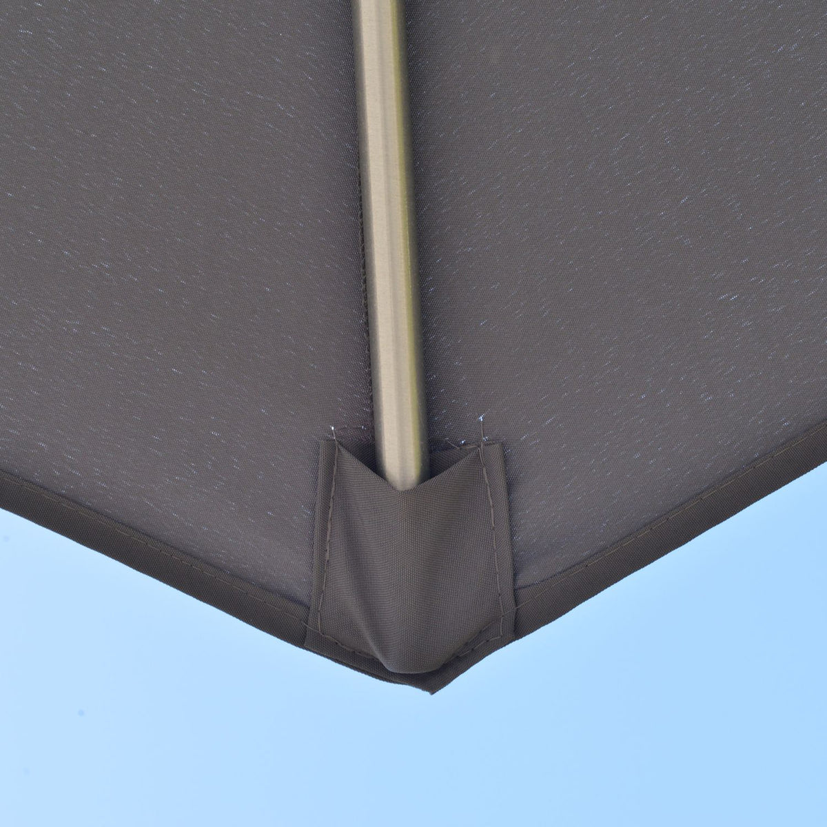 Parasol 2.7M Balcony Market Umbrella 8 Ribs Sun Protection Aluminum Polyester Dark Gray