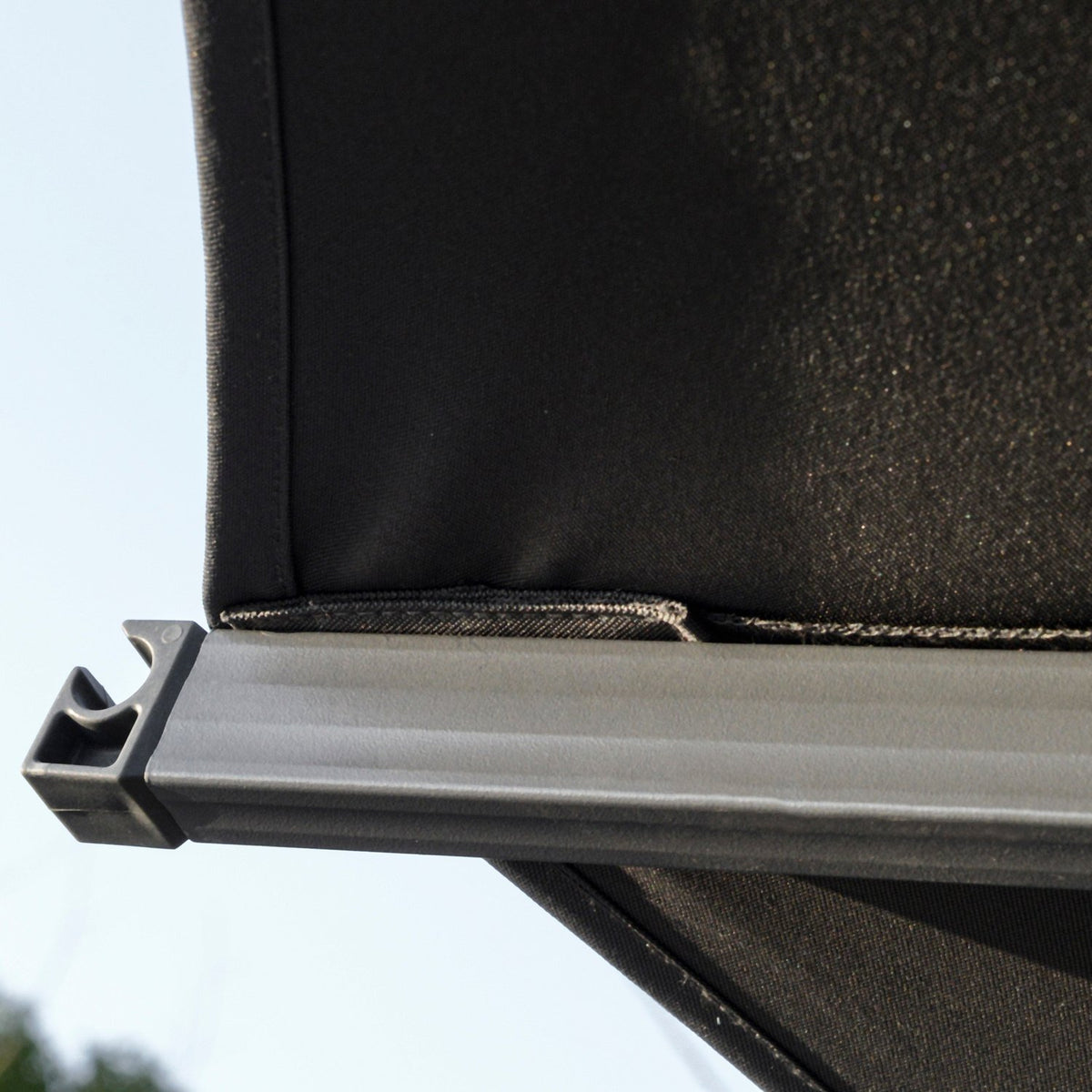Parasol Ø300 Cm Crank Umbrella Cantilever Umbrella With Crank Device Sun Protection Aluminum Roma Umbrella Tilt Angle Adjustable Dark Gray