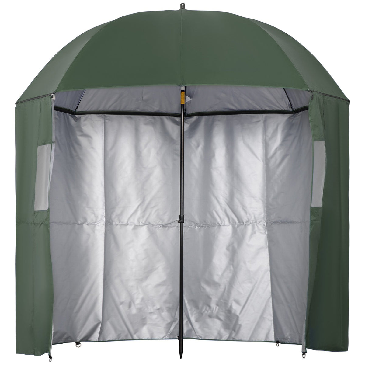 Parasol Beach 2.2 M Fishing Umbrella With Side Wall Beach Umbrella Umbrella Tent Sun Protection Polyester Green