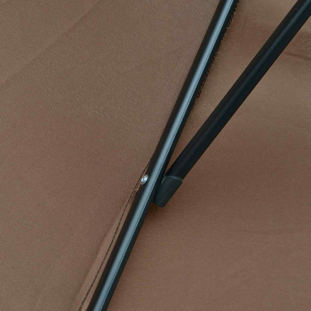 Parasol Cantilever Parasol With Crank, Steel Frame & Polyester Fabric, Coffee, Ø3X2.5M