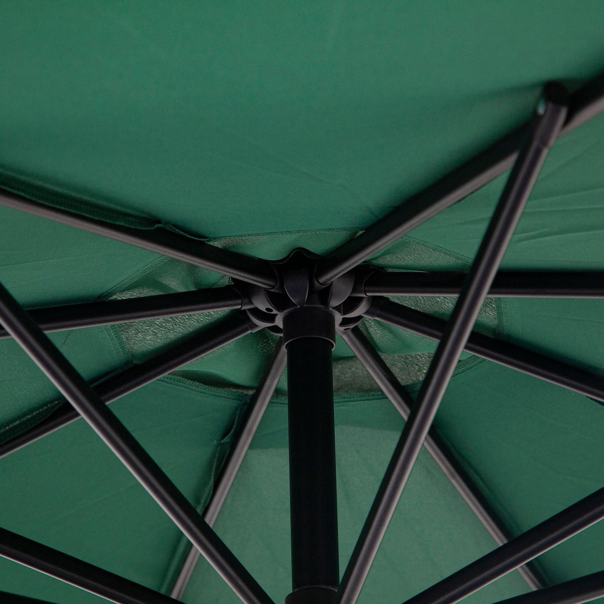 Parasol Cantilever Parasol With Crank, Steel Frame & Polyester Fabric, Green, Ø2.95X2.45M