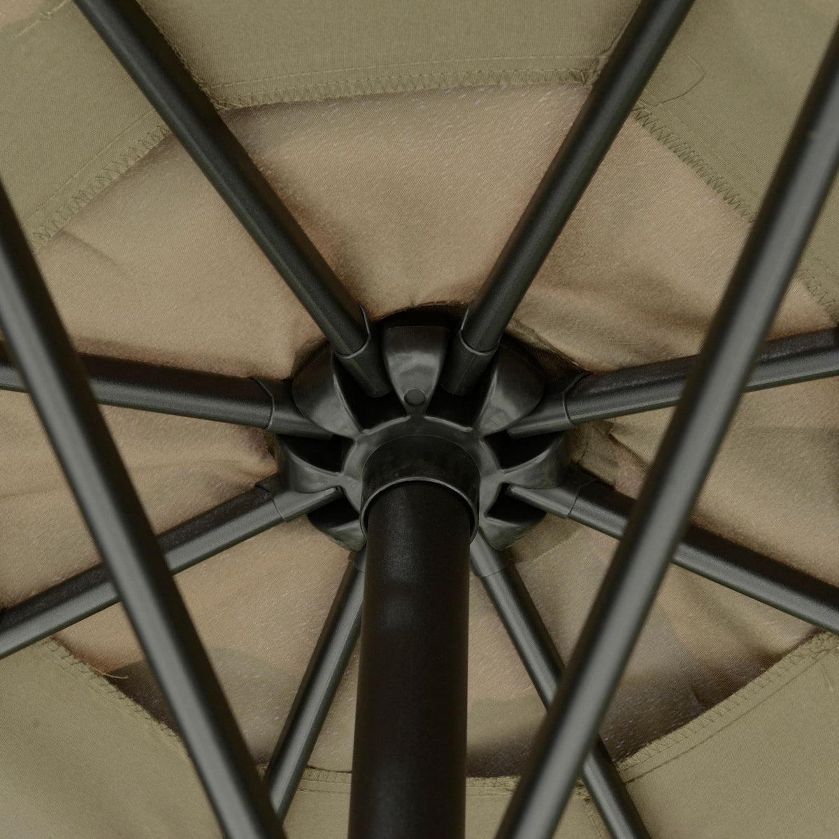 Parasol Cantilever Umbrella With Hand Crank Ruffles Diameter 2.65 X 2.65 H M Garden Umbrella Sun Protection Garden Balcony Coffee